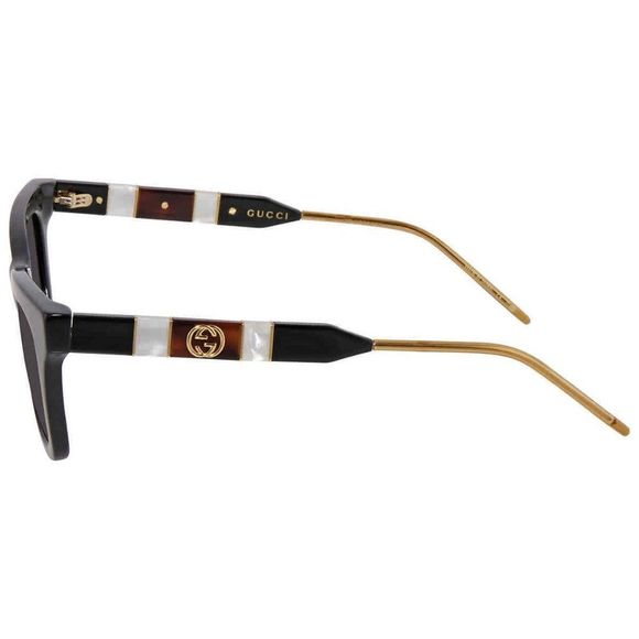 NEW Gucci Grey and Black Cat Eye Women\'s Sunglasses